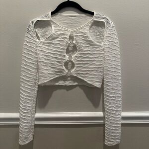 SHEIN cutout long sleeve top